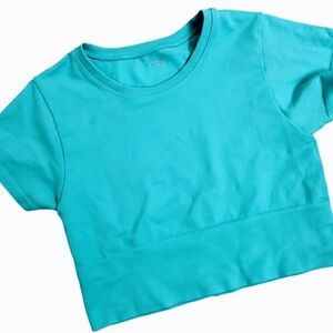 Offline light blue cropped tee
